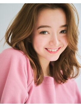 リコ リトル 大通(lico×little) ウェーブミディアムヌーディーベージュ