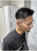 スキンフェード メンズカット ショートカット アップバング