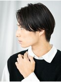 ビジネス七三分けブラックツーブロックメンズショートF北浦和