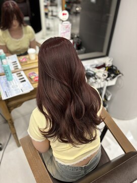 ハピネス 梅田茶屋町店(HAPPINESS) ピンクブラウン ラベンダーピンク ブリーチなしダブルカラー