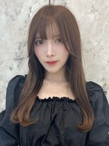 ルームバイシー 新宿(Loom. by Sea)&nbsp;シンプルワンカール×チョコレートブラウン【新宿/韓国ヘア】