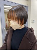 ボブ×オレンジインナーカラー◎Yamamoto