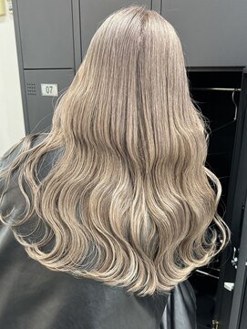 ムク 横浜店(muku) ミルクティーベージュダブルカラーケアブリーチハイライトカラー