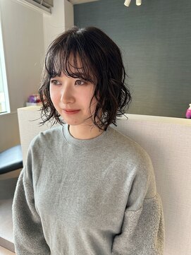 アム(amu) ボブパーマ/パーマボブ/ミニボブパーマ/ウェーブヘア