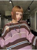 オン眉ボブ