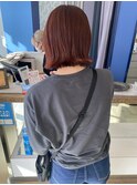 切りっぱなしボブ/レッドオレンジ