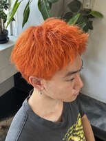 ビーテックバイゼン 山科店(B-TECH by Zen)&nbsp;オレンジカラー×スパイキーショート　メンズショート
