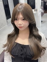 アウラ 近鉄八尾駅前店(Aura) くびれ巻き/韓国風/ ミントベージュ/髪質改善/近鉄八尾