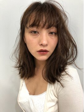 アスター(astar) 【astar】透明感カラー 軽めミディアム　デジタルパーマ