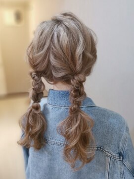 ヘアセットサロン ミント(Hair set salon MINT) 編みおろしツインテール