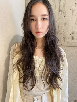 ルービック(Rubik's) ブリーチなし暗髪透明感カラー/ゆるふわデジタルパーマ