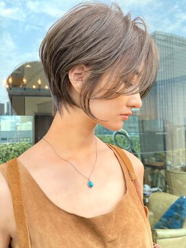 マグ ギンザ(mag ginza) クールショート/ショートパーマ/ボブルフ/ピンクベージュ/柴