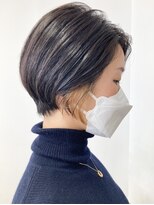 ヘッズ 本八幡店(HEADS)&nbsp;ミディアムヘア ショコラベージュ ボブルフ ベビーバング