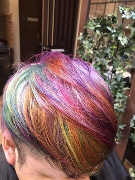 ヘアーメイク バレンタイン(hair make valentine) レインボーカラー