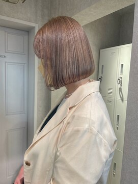 ゼスト クレス(ZEST Cres) 【cres奈佳子】大人ベージュ×切りっぱなしボブ