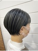 ショートヘア × オリーブグレー【千葉駅・千葉駅北口】