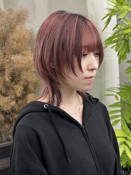 ギークス(GEEKS) 【GEEKS渋谷】ワインレッド/冬カラー/ウルフヘア/ハイトーン