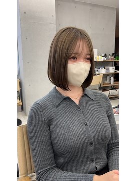 サンド 鹿児島中央(sand) 黒髪/グレーベージュ/レイヤーロング/前髪パーマ[鹿児島駅]