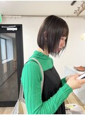 ボブ × 地毛風オリーブカラー