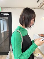 エモ(emo.) ボブ × 地毛風オリーブカラー