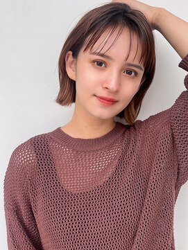ラフ フロム ガーデン(Laf from GARDEN) ショートヘア/シアーカラー/ダークアッシュ/縮毛矯正/韓国風