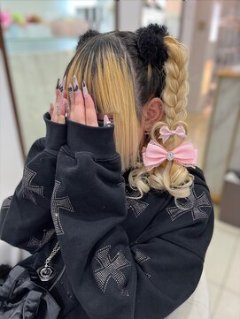 ヘイルジューシー(hail JUICY) 編み込みハーフツイン×ハートアレンジ♪