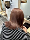 透明感カラー★ダブルカラーブリーチほんのりピンクブラウン