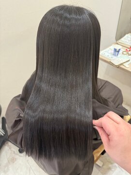 ジーナ 福岡天神(Zina) [Zina福岡天神]髪質改善/オリーブベージュ/韓国ヘア/前髪