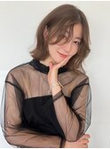 大人美人アッシュオリーブショコラアッシュ韓国ヘアモテ髪