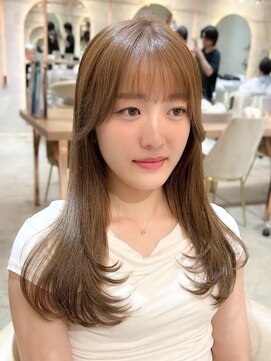 ロンド エスポワール 錦糸町(Lond espoir) ■黒髪カタログボブルフネビージュ小顔に見せるヘアワンレン