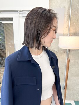 ノエ(noe) 切りっぱなし大人ボブ（20代/30代/ベージュ/グレージュ）M34