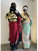振袖の着付けとヘアセット