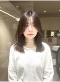 くびれヘア/ミディアムレイヤー/顔周りカット/恵比寿駅