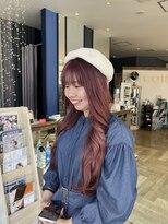 コワファースト 大分(COIFF1RST) ピンクベージュカラーのスーパーロングヘア