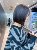 イメチェン外ハネボブ美髪ワイドバング/ショートボブ髪質改善