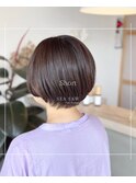丸みショートヘア/襟足すっきり/頭の形をよく見せる