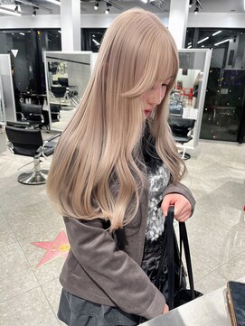 ペレ アネックス 大阪梅田茶屋町店(PELE ANNEX) くびれヘア/アプリコットオレンジ/ハイライトカラー/梅田