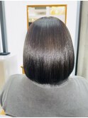 【艶髪×前下がりボブ】明るめ白髪ぼかし/30代～700代/髪質改善