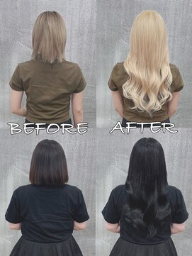 リップ 大阪本店(LIP) 【レミー100%最高級人毛/ロング】シールエクステ80枚