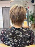 ベリーショートにブリーチ