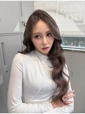 【稲永麻衣】コリエク+羽エクステ+ロングヘア+ブリーチ+韓国ヘア
