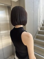 マウ(mau)&nbsp;暗髪透明感カラー　ヘーゼルブラウン　ボブ　仙台ボブ