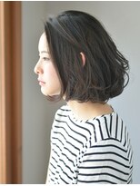 アロン(alon) セピアベージュ×アンニュイ大人ミディフレンチボブ/大崎