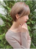 ナチュラルハイライト/大人かわいいショートボブ