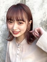 ブルーダー(Bruder)&nbsp;イヤリングカラー　ピンク系　大人クール　エアリーミディ