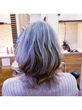 ブレス バイ ファースト 大和吉岡店(Breath by first) アイスブルーシルバー×NEOウルフ【stylist西條】