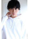 大人20代30代40代◎MEN'S HAIRアッシュブラックマッシュパーマ