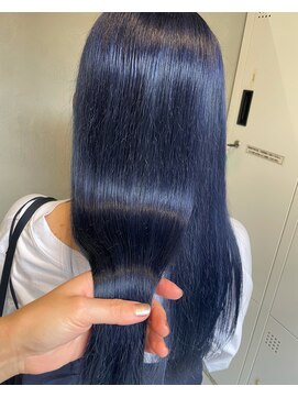 エイト 上野店(EIGHT ueno) 【EIGHT 上野】石田 ケアブリーチ×ネイビー