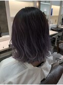 切りっぱなしボブ/ツートンカラー