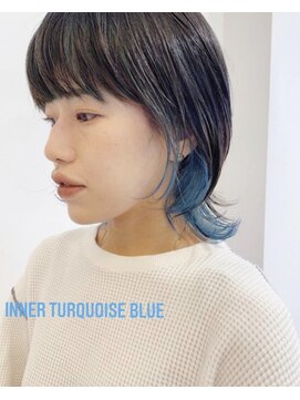 アンス 大阪梅田(ANs.) ウルフカット、 ハイライト、インナーカラー、グレージュ